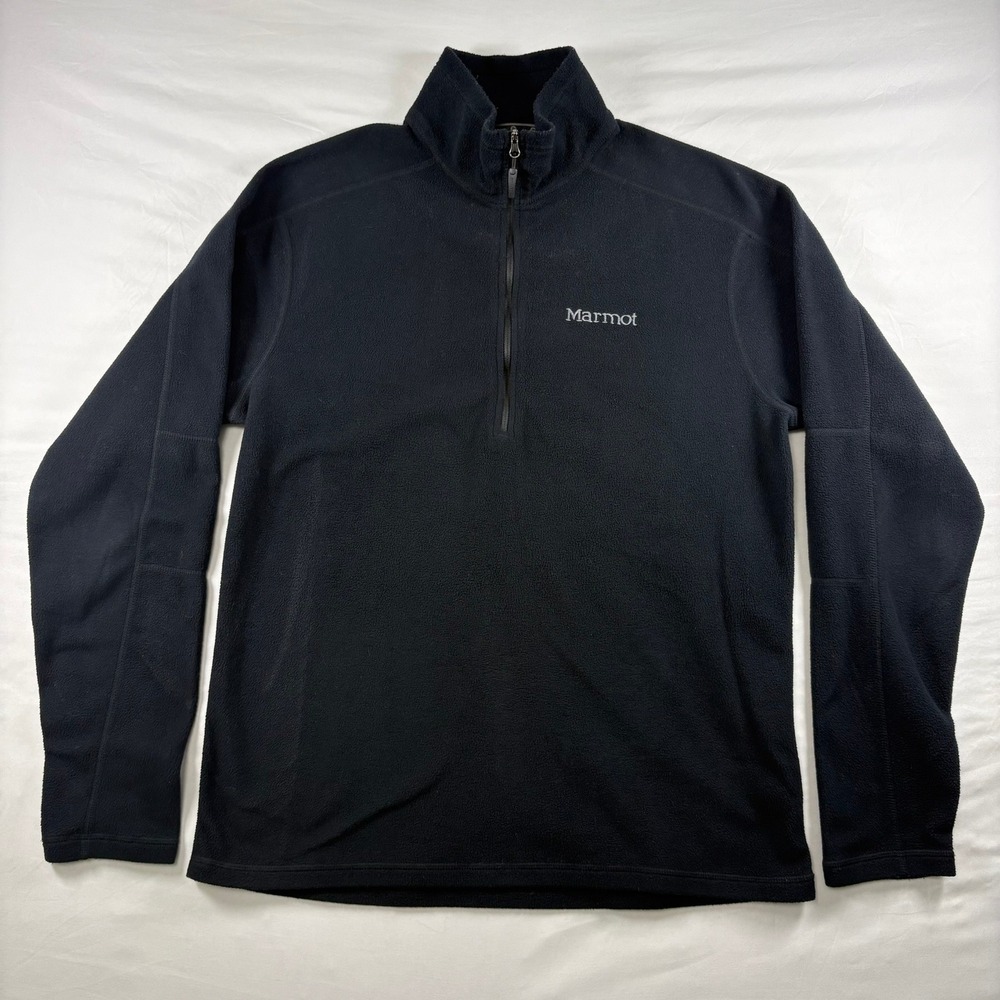 Marmot Fleece Pullover Mens M C83590 1/4 Zip Jacket‎ Black Gorpcore Outdoor